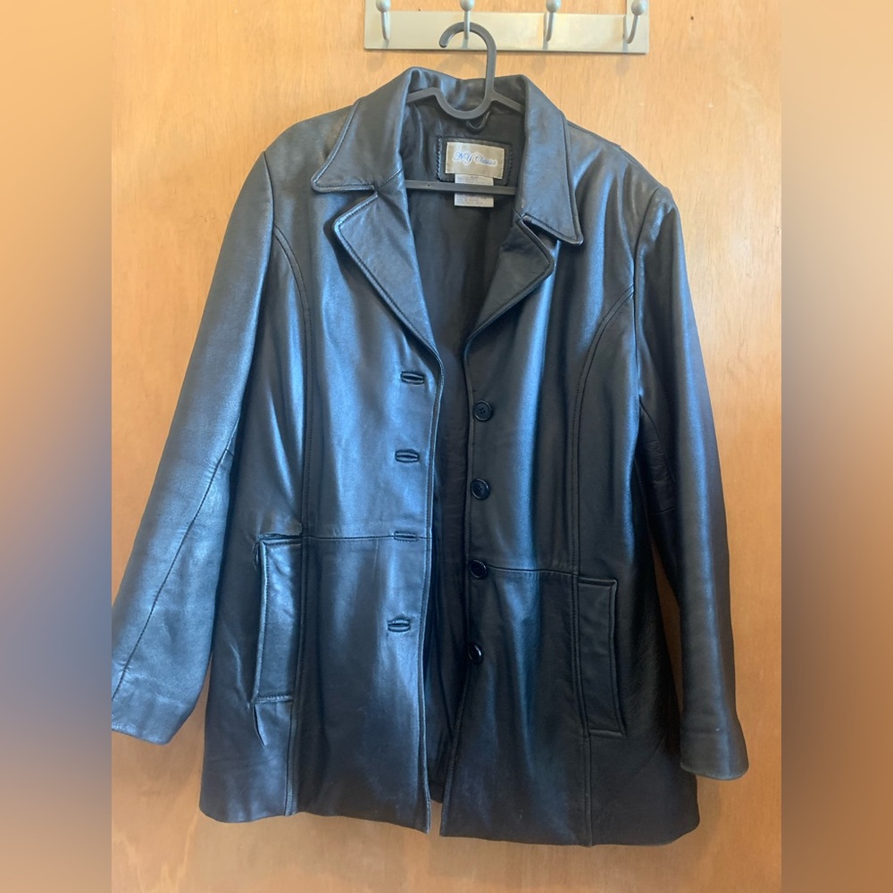 Vintage black leather jacket